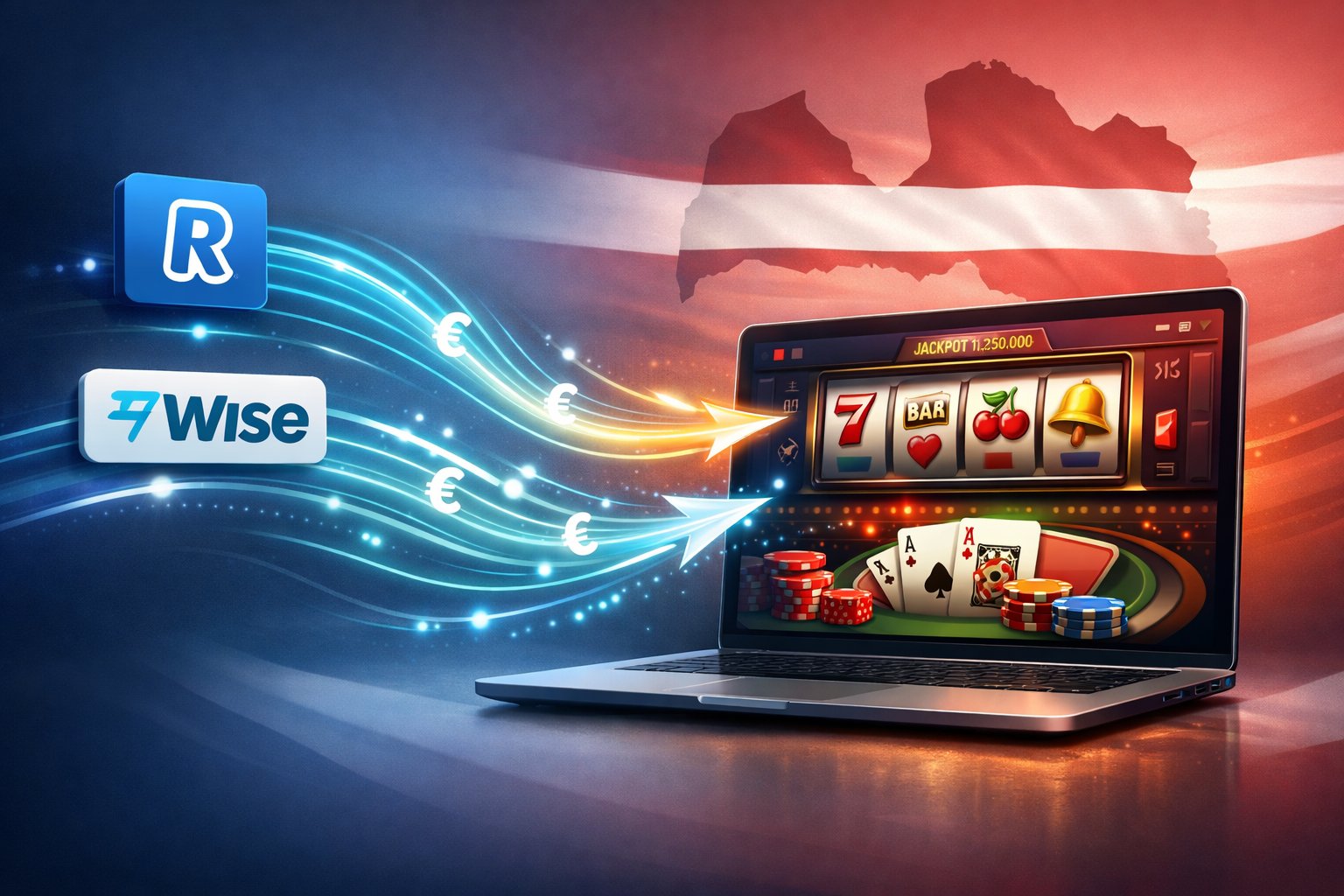 Revolut un Wise iemaksas Latvijas kazino